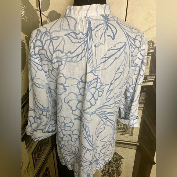 Beautiful linen blouse by JM collection in size 14 - Picture 2 of 2